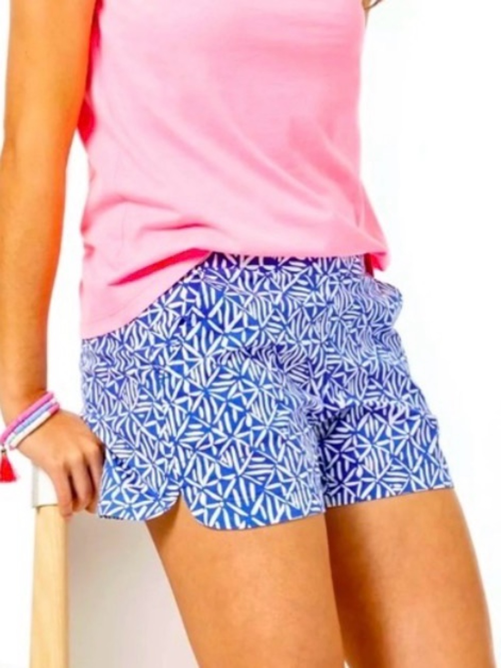 NWT Lilly Putlizer Ocean View Shorts - CORSICA BLUE EASY PEASY - Sz L